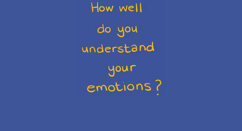 How well do you understand your emotions? (sadness & anger)